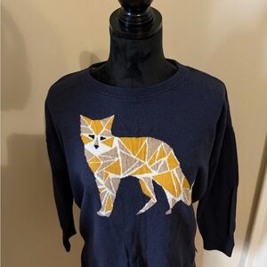 STYLUS Navy and Yellow Sweater